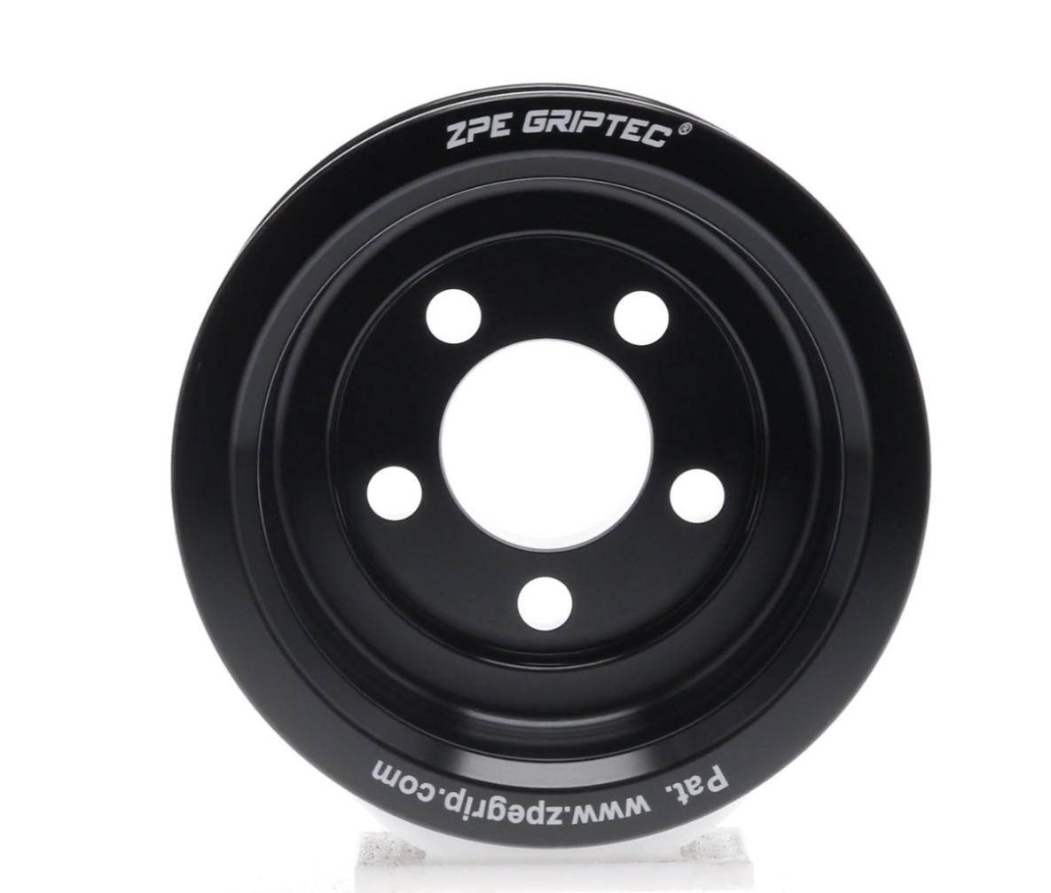 3.125" 8 Rib ZPE GripTec® Whipple 5 Bolt L3V-A Black Pulley Only