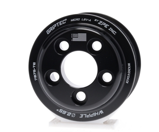 2.65" 8 Rib ZPE GripTec® Whipple 5 Bolt L3V-A Black Pulley Only