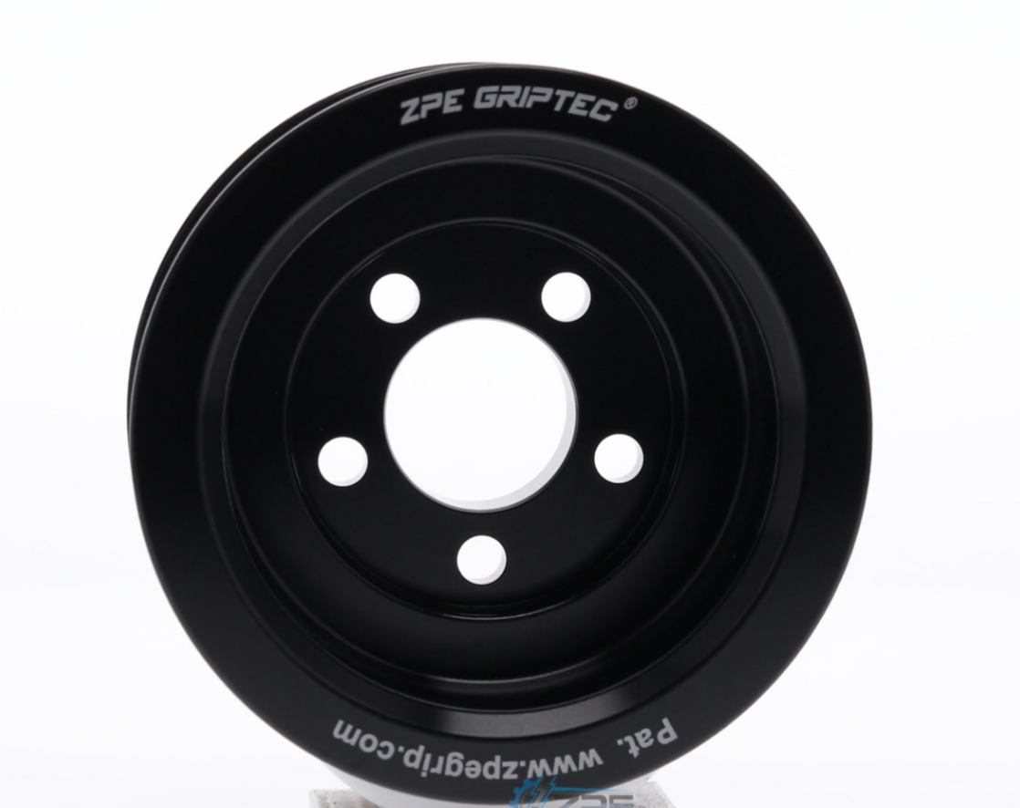 3.35" 8 Rib ZPE GripTec® Whipple 5 Bolt L3V-A Black Pulley Only