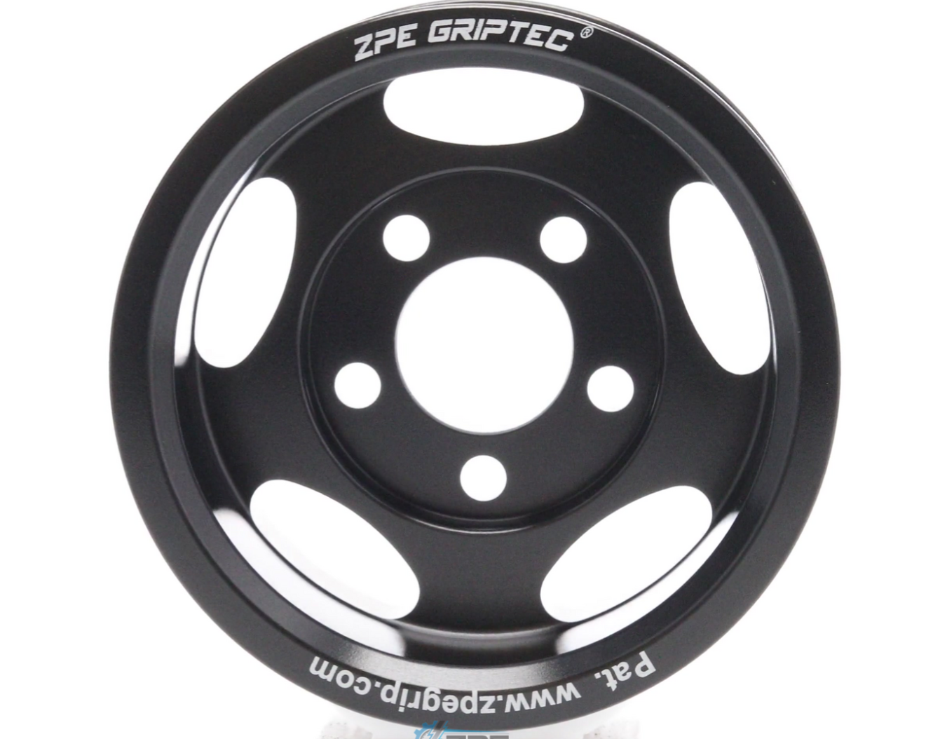 3.625" 8 Rib ZPE GripTec® Whipple 5 Bolt L3V-A Black Pulley Only