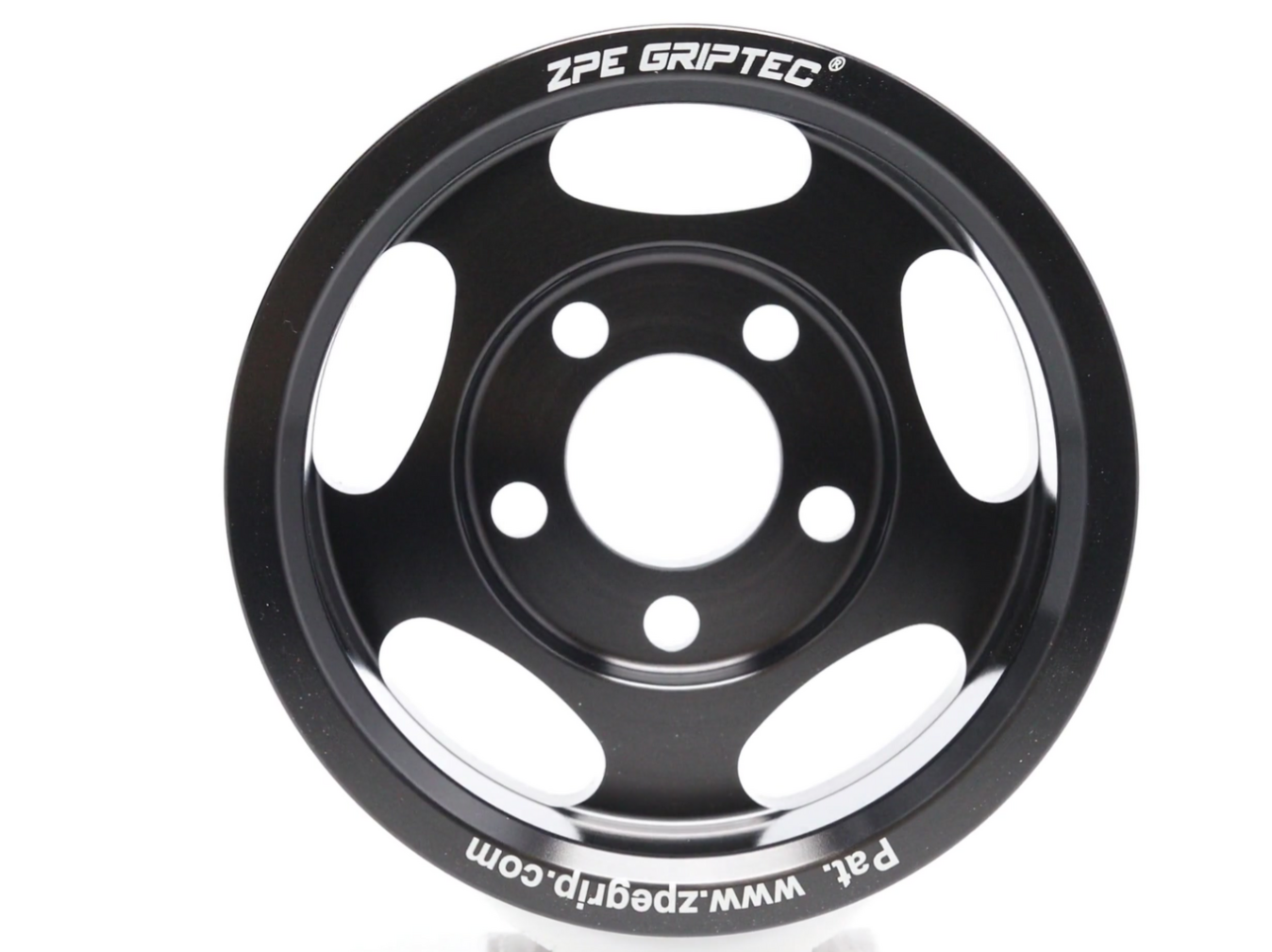 3.75" 8 Rib ZPE GripTec® Whipple 5 Bolt L3V-A Black Pulley Only